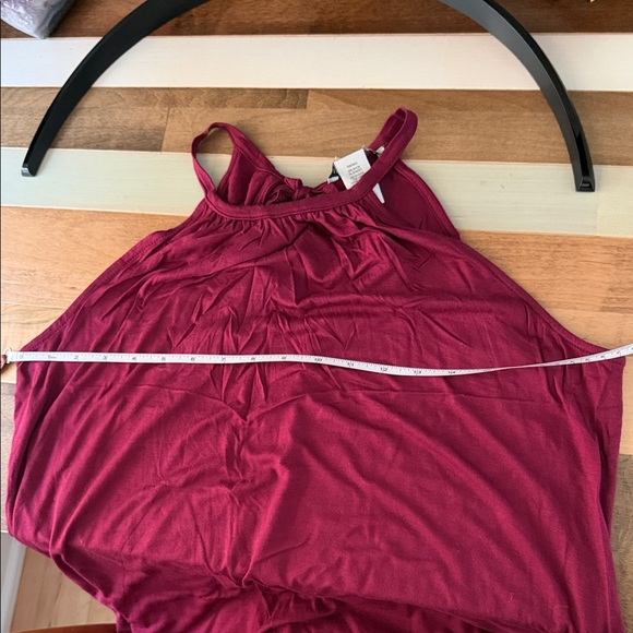 Magenta Halter Maxi Dress | Flowy Summer Beach Dress | Size Large - Picture 7 of 9